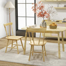 Windsor Style Armless Chairs with Solid Rubber Wood Frame by LJGDeals