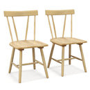 Windsor Style Armless Chairs with Solid Rubber Wood Frame by LJGDeals