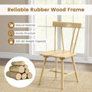 Windsor Style Armless Chairs with Solid Rubber Wood Frame by LJGDeals