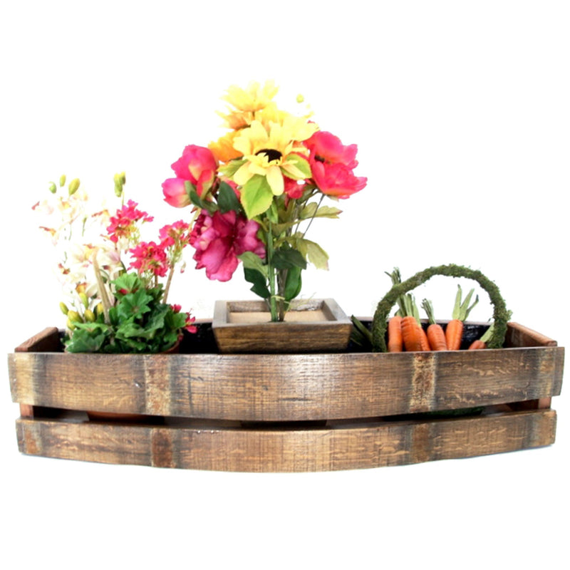 Wine Barrel Stave Planters Box