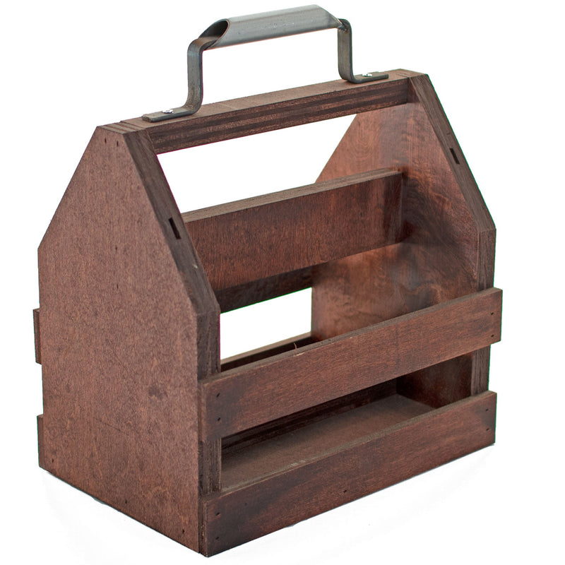 Wooden Wine Bottle Caddie Rack