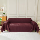 Solid Color Chenille Sofa Throw Blanket, Soft & Plush Decorative Couch Throw Cover