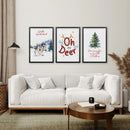 Winter Wonderland Christmas Wall Art Prints Set by Wall Art Set