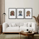 3 Piece Wall Decor Christmas Door Large Print by Wall Art Set