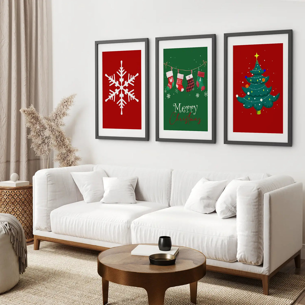 Modern Xmas Holiday Decor Nursery Wall Art Prints, photo 6 of 9