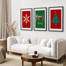 Modern Xmas Holiday Decor Nursery Wall Art Prints by Wall Art Set