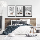 Winter Animals Wall Art Set of 3. Buffalo, Deer, Goat by Wall Art Set