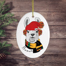 Winter Llama Ornament