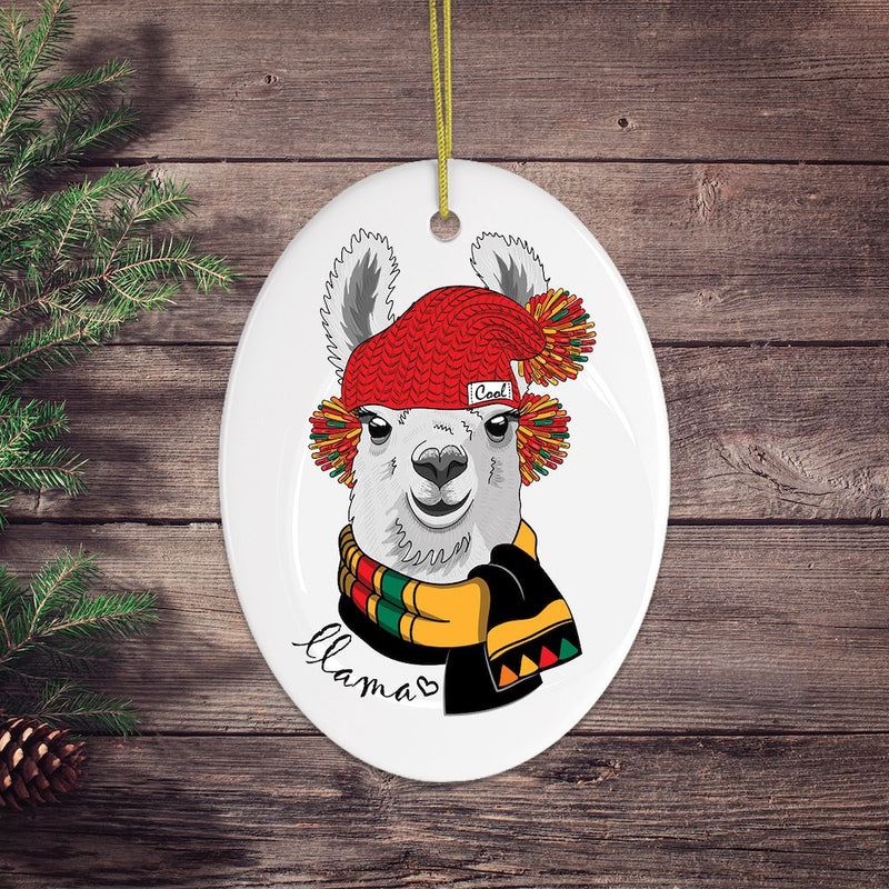 Winter Llama Ornament