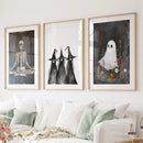 Dark Halloween Witches Wall Art Decor Print Set by Wall Art Set