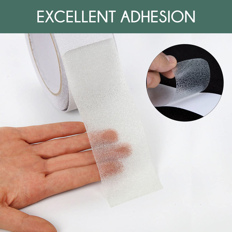 Non-Slip Grip Tape - Waterproof Non-Skid Adhesive Tape For Stairs - 4"X35' Roll, Clear