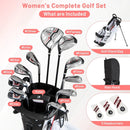 Women's Complete Golf Clubs and Bag Set with Headcovers and Putter-Red by LJGDeals