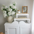Antique Inspired Ornate White Wood Risers, Set of Two by Decor Steals