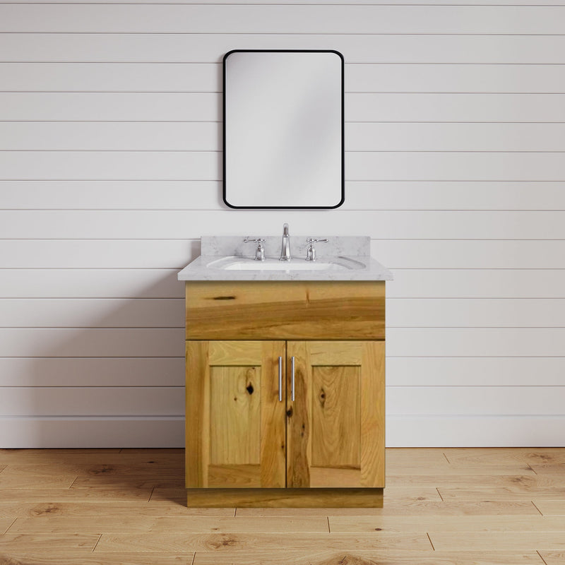 24 Inch Hickory Shaker Single Sink Bathroom Vanity