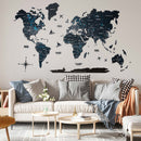 Wooden World Map Black by Enjoy The Wood