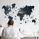 Wooden World Map Black by Enjoy The Wood