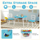 Kids Table and Chair Set with Mesh Storage - 3 Piece