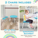 Kids Table and Chair Set with Mesh Storage - 3 Piece by DirectDeals