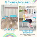 Kids Table and Chair Set with Mesh Storage - 3 Piece