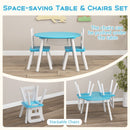Kids Table and Chair Set with Mesh Storage - 3 Piece