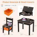 Wood Activity Kids Table and Chair Set with Storage Space