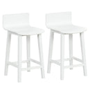 Wood Bar Stools Set of 2 with Solid Back and Seat by LJGDeals