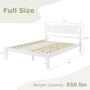 Twin/Full/Queen Size Wood Bed Frame with Headboard and Wooden Slats Support by LJGDeals