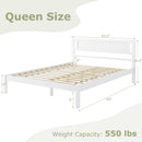 Twin/Full/Queen Size Wood Bed Frame with Headboard and Wooden Slats Support by LJGDeals