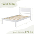 Twin/Full/Queen Size Wood Bed Frame with Headboard and Wooden Slats Support by LJGDeals