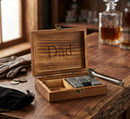 Wood Box Whiskey Stone Set by creativegiftsdirect