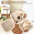 68 Inch Tall Cat Tree with 3 Padded Perches Condo and Sisal Scratching Posts-Natural by LJGDeals