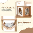 68 Inch Tall Cat Tree with 3 Padded Perches Condo and Sisal Scratching Posts-Natural by LJGDeals