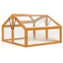Wood Cold Frame Greenhouse Raised Flower Planter Protection with Transparent Openable Roof-Orange by LJGDeals