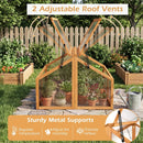 Wood Cold Frame Greenhouse Raised Flower Planter Protection with Transparent Openable Roof-Orange by LJGDeals