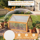 Wood Cold Frame Greenhouse Raised Flower Planter Protection with Transparent Openable Roof-Orange by LJGDeals