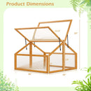 Wood Cold Frame Greenhouse Raised Flower Planter Protection with Transparent Openable Roof-Orange by LJGDeals