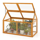 Wood Cold Frame Greenhouse Raised Flower Planter Protection with Adjustable Roof-Orange by LJGDeals