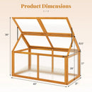 Wood Cold Frame Greenhouse Raised Flower Planter Protection with Adjustable Roof-Orange by LJGDeals