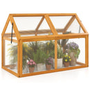 Wood Cold Frame Greenhouse Raised Flower Planter Protection with Adjustable Roof-Orange by LJGDeals