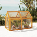 Wood Cold Frame Greenhouse Raised Flower Planter Protection with Adjustable Roof-Orange by LJGDeals