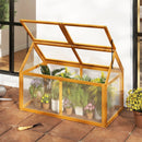Wood Cold Frame Greenhouse Raised Flower Planter Protection with Adjustable Roof-Orange by LJGDeals