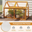 Wood Cold Frame Greenhouse Raised Flower Planter Protection with Adjustable Roof-Orange by LJGDeals