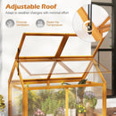 Wood Cold Frame Greenhouse Raised Flower Planter Protection with Adjustable Roof-Orange by LJGDeals