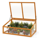 Wood Cold Frame Greenhouse Raised Planter Bed Protection with Transparent Flip-top Roof-Orange by LJGDeals