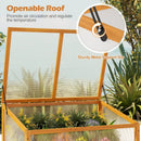 Wood Cold Frame Greenhouse Raised Planter Bed Protection with Transparent Flip-top Roof-Orange by LJGDeals
