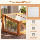 Wood Cold Frame Greenhouse Raised Planter Bed Protection with Transparent Flip-top Roof-Orange by LJGDeals