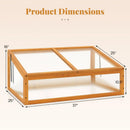 Wood Cold Frame Greenhouse Raised Planter Bed Protection with Transparent Flip-top Roof-Orange by LJGDeals