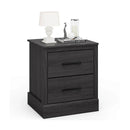 Wood Compact Floor Nightstand with Storage Drawers by LJGDeals