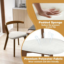 Wood Dining Chair Set of 2 with Padded Seat and Curved Back-Walnut by LJGDeals