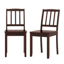Wood Dining Chair Set of 2 with Rubber Wood Legs-White by DirectDeals
